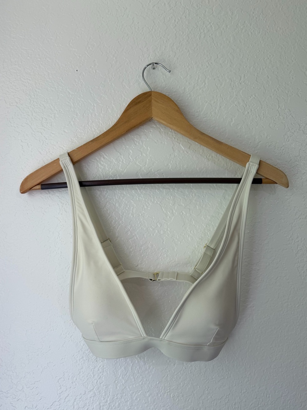 summersalt The Plunge Bikini Top in White Sand Summer Vacation Bridal